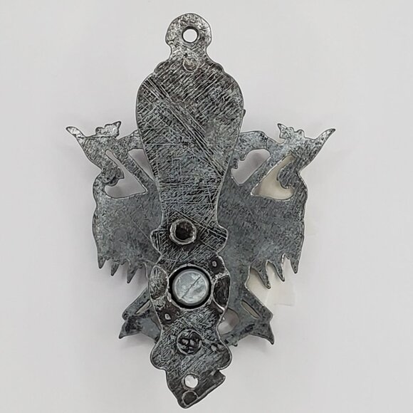 Vintage Coat of Arms Wall Hanger Hook Towel Wall Hanging Plaque Decor Brass - Picture 4 of 8